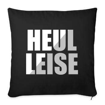 howl quietly - Sofa pillowcase 17,3'' x 17,3'' (45 x 45 cm) - black - Front