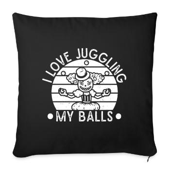 Circus Graphic I Love Juggling Balls Circus Gift - Sofa pillowcase 17,3'' x 17,3'' (45 x 45 cm) - black - Front