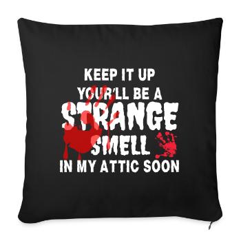Attic Echoes Red Hand - Sofa pillowcase 17,3'' x 17,3'' (45 x 45 cm) - black - Front