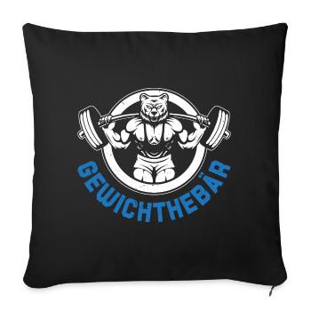 Gym HALTÉROPHILIE Fun - Housse de coussin décorative 45 x 45 cm - noir - Devant