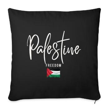 I love Palestine, free Palestine - Sofa pillowcase 17,3'' x 17,3'' (45 x 45 cm) - black - Front