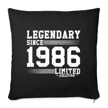 Légendaire depuis 1986 Anniversaire de 40 ans - Housse de coussin décorative 45 x 45 cm - noir - Devant