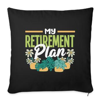 Garden & Plant Lovers Gifts - Sofa pillowcase 17,3'' x 17,3'' (45 x 45 cm) - black - Front