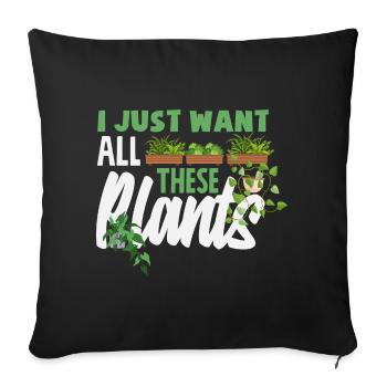 Garden & Plant Lovers Gifts - Sofa pillowcase 17,3'' x 17,3'' (45 x 45 cm) - black - Front