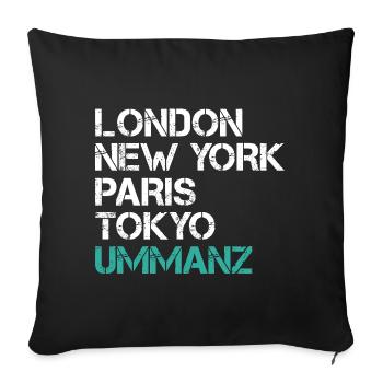 Vacances en mer Baltique LONDRES NEW YORK PARIS TOKYO Drôle - Housse de coussin décorative 45 x 45 cm - noir - Devant