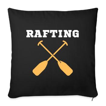 White Water Rafting Adventure - Outdoor Design - Sofa pillowcase 17,3'' x 17,3'' (45 x 45 cm) - black - Front