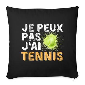 Graphic Original I Can't I Tennis - Sofa pillowcase 17,3'' x 17,3'' (45 x 45 cm) - black - Front