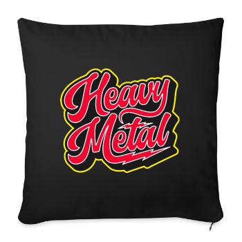 Heavy Metal Bold 3D Script - Sofa pillowcase 17,3'' x 17,3'' (45 x 45 cm) - black - Front