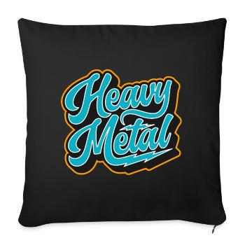 Heavy Metal Retro Script - Sofa pillowcase 17,3'' x 17,3'' (45 x 45 cm) - black - Front