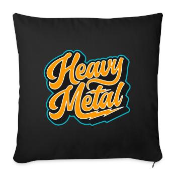Heavy Metal Bold Script Logo - Housse de coussin décorative 45 x 45 cm - noir - Devant