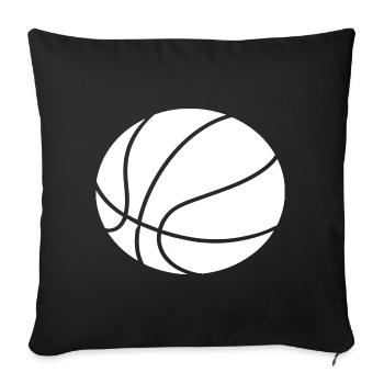 Minimal Basketball Outline Sport Design - Sofa pillowcase 17,3'' x 17,3'' (45 x 45 cm) - black - Front