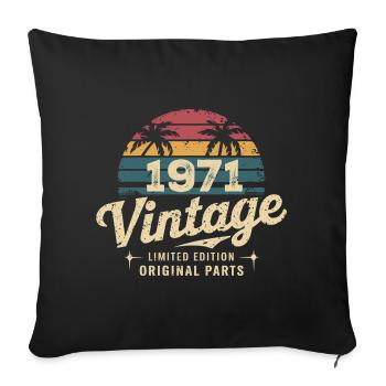 Awesome Since 1971 1971 Birthday Gift - Sofa pillowcase 17,3'' x 17,3'' (45 x 45 cm) - black - Front