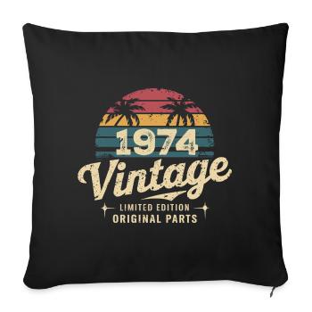Awesome Since 1974 1974 Birthday Gift - Sofa pillowcase 17,3'' x 17,3'' (45 x 45 cm) - black - Front