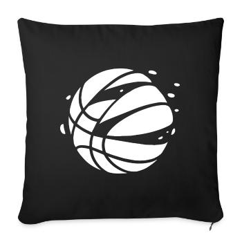 Monochrome Geometric Basketball Glyph - Sofa pillowcase 17,3'' x 17,3'' (45 x 45 cm) - black - Front