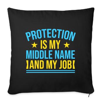 Insurance Agent Protection My Job Funny Insurance - Sofa pillowcase 17,3'' x 17,3'' (45 x 45 cm) - black - Front