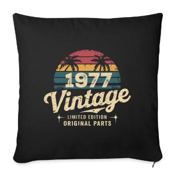 Awesome Since 1977 1977 Birthday Gift - Sofa pillowcase 17,3'' x 17,3'' (45 x 45 cm) - black - Front