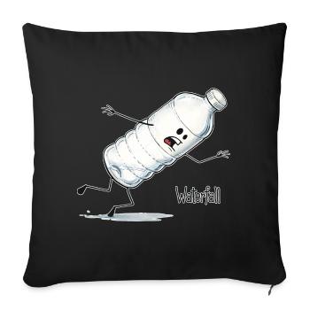 Waterfall – Falling Water Bottle Cartoon - Sofa pillowcase 17,3'' x 17,3'' (45 x 45 cm) - black - Front