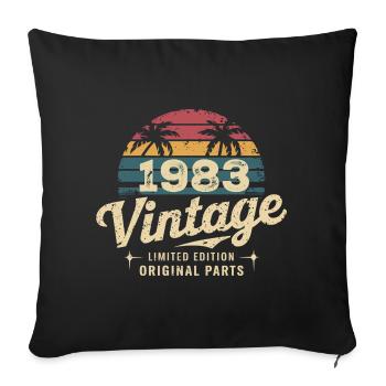 Génial depuis 1983 cadeau anniversaire 1983 - Housse de coussin décorative 45 x 45 cm - noir - Devant