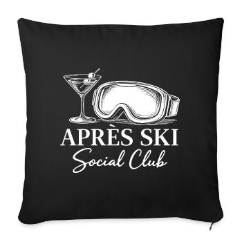 Après Ski Club Ski Goggles Cocktail - Housse de coussin décorative 45 x 45 cm - noir - Devant