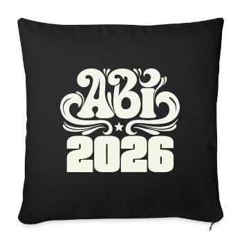 Abitur 2026 - Abi School Leaving Certificate - Sofa pillowcase 17,3'' x 17,3'' (45 x 45 cm) - black - Front