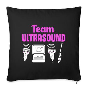 Technicien ultrasonique Technicien ultrasonore - Housse de coussin décorative 45 x 45 cm - noir - Devant