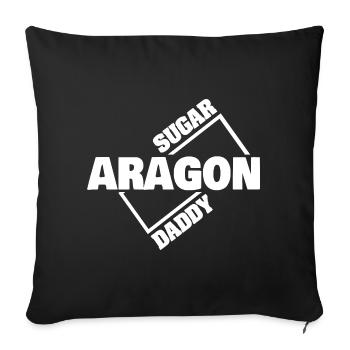 Money Aragon - Sofa pillowcase 17,3'' x 17,3'' (45 x 45 cm) - black - Front