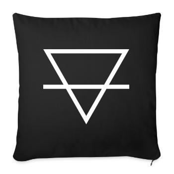 Earth Alchemy Sign - Sofa pillowcase 17,3'' x 17,3'' (45 x 45 cm) - black - Front
