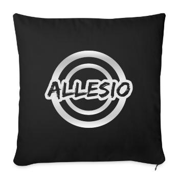 Prénom Allesio - Housse de coussin décorative 45 x 45 cm - noir - Devant