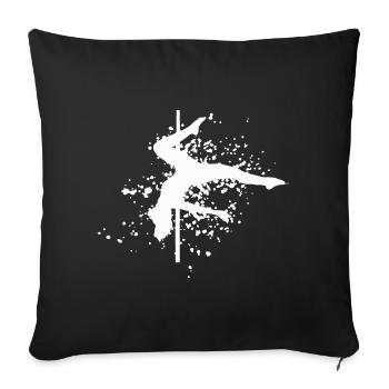 Pole Dance Bar Fitness Women Pole Dance - Sofa pillowcase 17,3'' x 17,3'' (45 x 45 cm) - black - Front