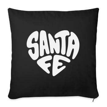 Santa Fe, New Mexico Heart Design - Sofa pillowcase 17,3'' x 17,3'' (45 x 45 cm) - black - Front