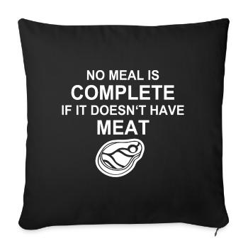Meat Lover, Grilling, BBQ, Burger, Steak, Chef - Sofa pillowcase 17,3'' x 17,3'' (45 x 45 cm) - black - Front