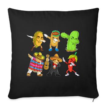 Cinco de Mayo Dab Shirt - Housse de coussin décorative 45 x 45 cm - noir - Devant