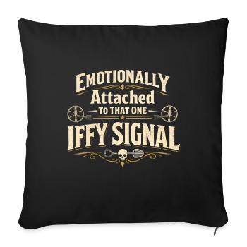 Hang on every signal | Probe Detector - Sofa pillowcase 17,3'' x 17,3'' (45 x 45 cm) - black - Front