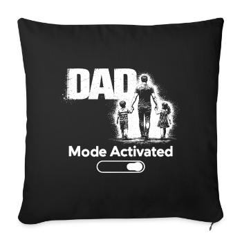 Mode papa toujours activé Chemise cadeau drôle - Housse de coussin décorative 45 x 45 cm - noir - Devant