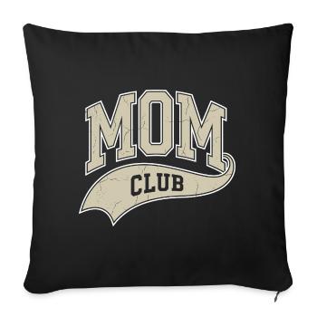 MOM CLUB Vintage Banner Logo - Sofa pillowcase 17,3'' x 17,3'' (45 x 45 cm) - black - Front