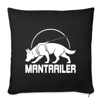 Deutscher Schäferhund MANTRAILER Suchhunde Hunde - Sofakissenbezug 45 x 45 cm - Schwarz - Vorne