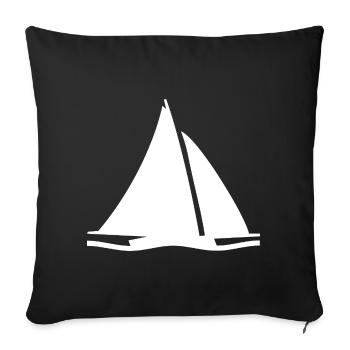 Voile - Housse de coussin décorative 45 x 45 cm - noir - Devant