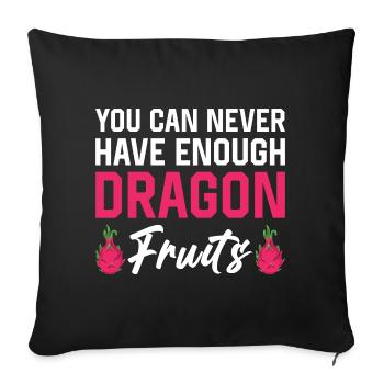 Drachenfrucht Powerprints - Sofakissenbezug 45 x 45 cm - Schwarz - Vorne