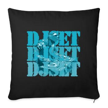 DJ set - Housse de coussin décorative 45 x 45 cm - noir - Devant