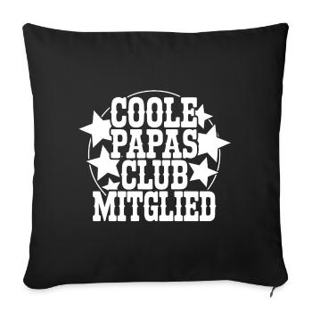 Cool Papas Club Member - Sofa pillowcase 17,3'' x 17,3'' (45 x 45 cm) - black - Front