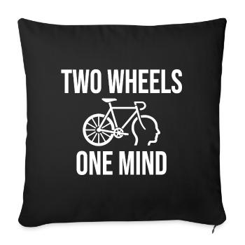 Two wheels, one mind - Sofa pillowcase 17,3'' x 17,3'' (45 x 45 cm) - black - Front