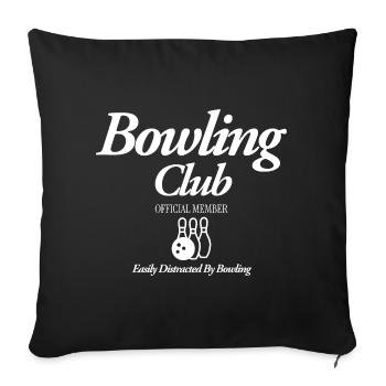 Bowling Club - Sofa pillowcase 17,3'' x 17,3'' (45 x 45 cm) - black - Front