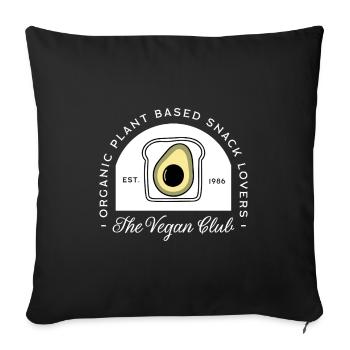 Régime végétal club - Housse de coussin décorative 45 x 45 cm - noir - Devant