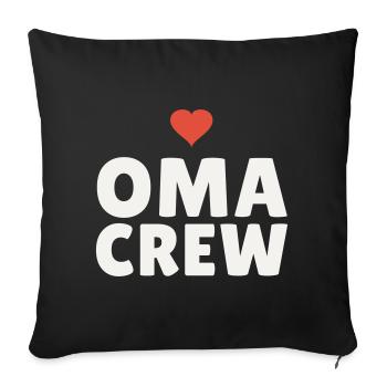 Équipe de Grand-mère Cœur Cadeau Grand-mère Équipe de la Fête des Mères - Housse de coussin décorative 45 x 45 cm - noir - Devant