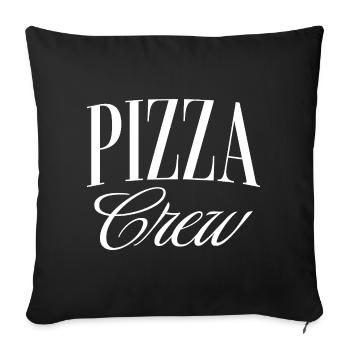 Pizza Crew - Sofakissenbezug 45 x 45 cm - Schwarz - Vorne