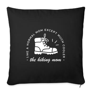 Wander-Mama Wandererin Mutter - Sofakissenbezug 45 x 45 cm - Schwarz - Vorne