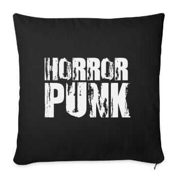 Horror Punk Stressed Text - Sofakissenbezug 45 x 45 cm - Schwarz - Vorne