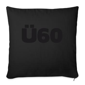 Le 60e U60 une chemise d'anniversaire - Housse de coussin décorative 45 x 45 cm - noir - Devant