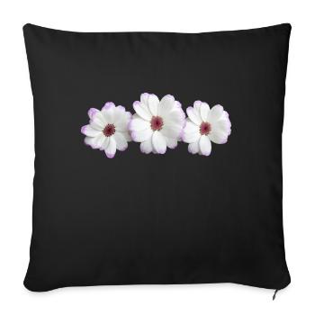 blumen flowers plants pflanzen garten garden4 - Sofakissenbezug 45 x 45 cm - Schwarz - Vorne