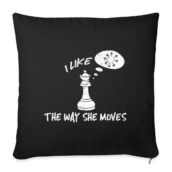 J'aime la façon dont elle fait cadeau de cadeau - Housse de coussin décorative 45 x 45 cm - noir - Devant